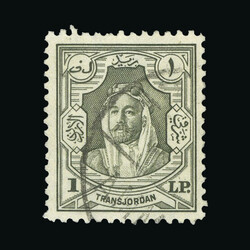 1930-39 Emir Abdullah £1 slate grey very fine used {U} [US2] (Start ...