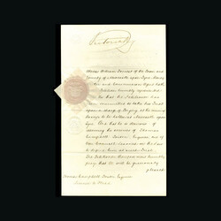 1879 Queen Victoria Signed Royal Permission Embossed Secretary of ...
