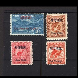 1903-11 Pictorial set surcharged 'Aitutaki', P11, fine mint (4) {MH} ...
