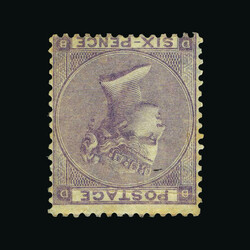 1862-64 6d lilac, with hair lines, DB, WATERMARK INVERTED, centred to ...