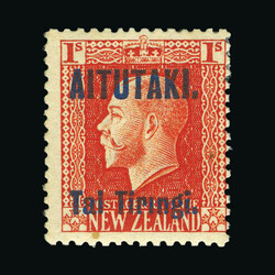 1916-17 1s vermillion, variety 'Tiringi without dot on second i', ...