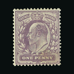 1901 KEVII 1901 1d. Colour Trial printed in dull purple. Very fine ...