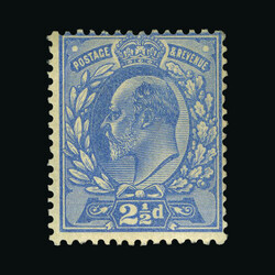 1901 KEV11 2½d. Pale Blue Colour Trial, SG retail card (original ...