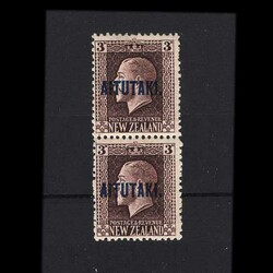 1917-18 3d chocolate, P14X14½ vertical pair, vfm (2) {MH} [US4] ...