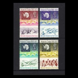 1971 Tenth Anniv of Antarctic Treaty set of 4 vals 1½p to 10p, mint ...