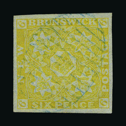1851-60 6d olive yellow very fine used, large margins all round, very ...