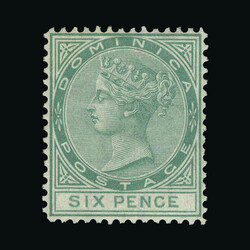 1877-79 CC perf 14 6d green fresh mint, flat gum {MH} [US2] (Start ...