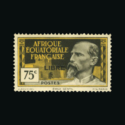 1940 Adherence to de Gaulle set to 35c (two-line ovpt. in capitals), ...