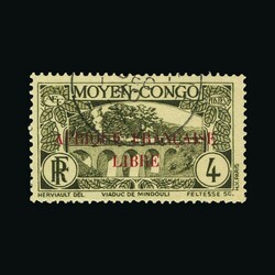 1940 Adherence to de Gaulle on Congo 4c, very fine cto used. {U} ...