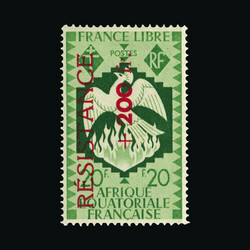 1944 French Aid Fund ('Resistance') surcharge set, fresh, fine m.m. ...