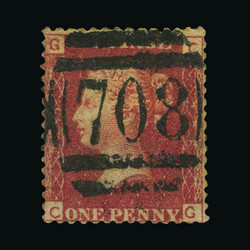 1864-79 1d red letters in all 4 corners Plate 225 well centred ...