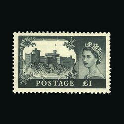 1955 Waterlow 2s6d to £1, the three values very well centred, fine u ...