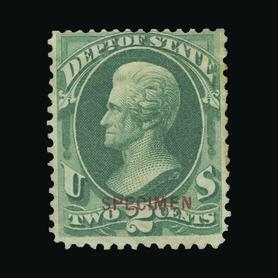 1875 SPECIMEN OVERPRINTED GROUP inc Agriculture 1c (Sc O1S), ...