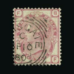 1873-80 3d pale-rose, plate 20, BF, neat large part RAMSGATE squared ...