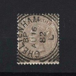 1880-83 4d grey-brown, plate 17, GF, centred to top, crisp ...