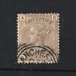 1880-83 4d grey-brown, plate 17, BA, crisp squared circle pmk at ...