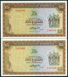 110.550.308: Billets - Afrique - Rhodésie