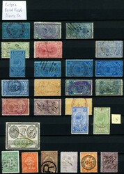 VICTORIA. A very exiting lot of postal fiscals!