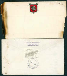 CRASHPOST- Ett brev USA til Sverige, flyet styrtet i Portugal 22.febr ...