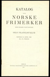AUKSJONSKATALOGER 1923/1928 fra Kristiania/Oslo Filatelist-Klub - 10 ...