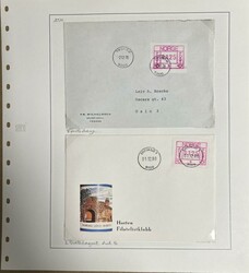 ATM 1.1 - 1.5. FDC-utgaver fra alle fem stedene, samt to ekstra brev: ...