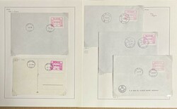 ATM 1.1 - 1.5. FDC-utgaver fra alle fem stedene, samt to ekstra brev: ...