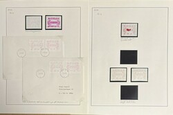 ATM 2-3. Omfattende samling på 15 albumsider. Starter med 27 ...