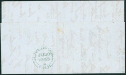 54, die 2. A rare and attractive cover with horizontal pair with full ...