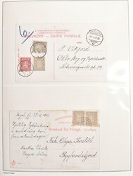 PORTOBELAGTE SENDINGER - album med over 110 forsendelser fra ca. 1900 ...