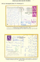 PORTO-STEMPLER - samling med ca. 90 frankerte forsendelser fra 1927 ...