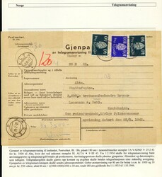 POSTALE BLANKETTER - to frankerte blanketter for "Etterspørsel efter ...