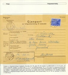 POSTALE BLANKETTER - to frankerte blanketter for "Etterspørsel efter ...