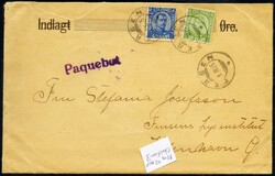 PAQUEBOT - album med 60 forsendelser ca. 1900 til 1990. De fleste er ...