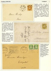 LOKALPOST - 12 forsendelser frankert med Posthorn 1909 - alle sendt ...