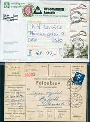 FØLGEBREV. Samling ca. 300 eldre til nyere, innenlandsbrev, mange av ...