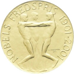 1500 kr 2001 "Nobels fredspris 1901-2001", kvalitet proof, 16,96 gram ...