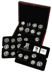 NORSKE SØLVMINNEMYNTER I PROOFKVALITET. Påbegynt samling á 27 ...