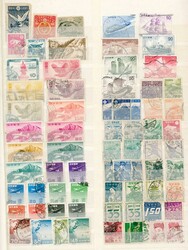 Untidy accumulations from Taiwan, Japan, and China in stockbook. ...