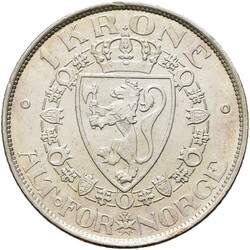 1 kr 1910 kvalitet 0. Flekk advers