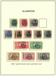 ALLENSTEIN, MARIENWERDER. Fyldig, dels overkomplette partier, inkl. ...