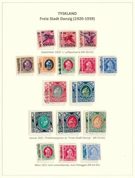 DANZIG. God samling hele perioden på ca. 30 egenmonterte ark, mye er ...