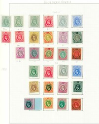 NIGERIA - SOUTHERN NIGERIA 33-56. Overkomplett på albumside