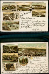 FREDRIKSHALD/HALDEN. Samling med ca. 290 kort i to brevalbum fra ...