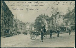 ULEVOLDSVEIEN. Meget uvanlig kort med gårder på venstre side og hus ...