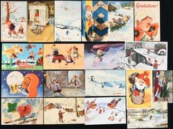 Parti med i hvert fall 250/275 stort sett postgåtte, småformat ...