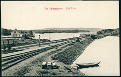 VALDRESBANEN. Spordelet ved Eina. Parti med flere spor og kun liten ...