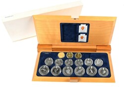 OL LILLEHAMMER 1994. Sett med 3 gullmynter nr. 1-3, nr. 4 mangler. ...