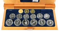 OL LILLEHAMMER 1994. Sett med 3 gullmynter nr. 1-3, nr. 4 mangler. ...