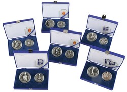 OL LILLEHAMMER 1994, komplett samling sølvpar 1 til 6 i ...