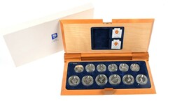 OL LILLEHAMMER 1994. Sett med alle sølvmyntene, totalt 12 stk. ...